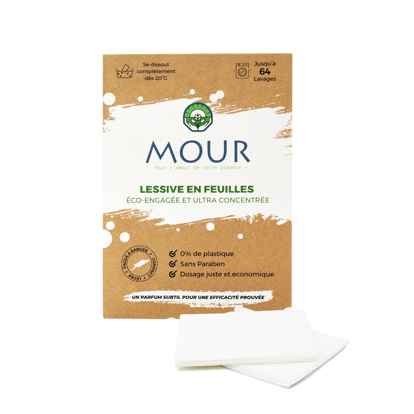 LESSIVE EN FEUILLES - 64 LAVAGES